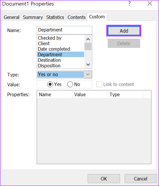 كيفية إنشاء أو تحرير الخصائص المخصصة لملف Microsoft Word