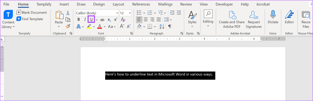 3 beste manieren om tekst te onderstrepen in Microsoft Word