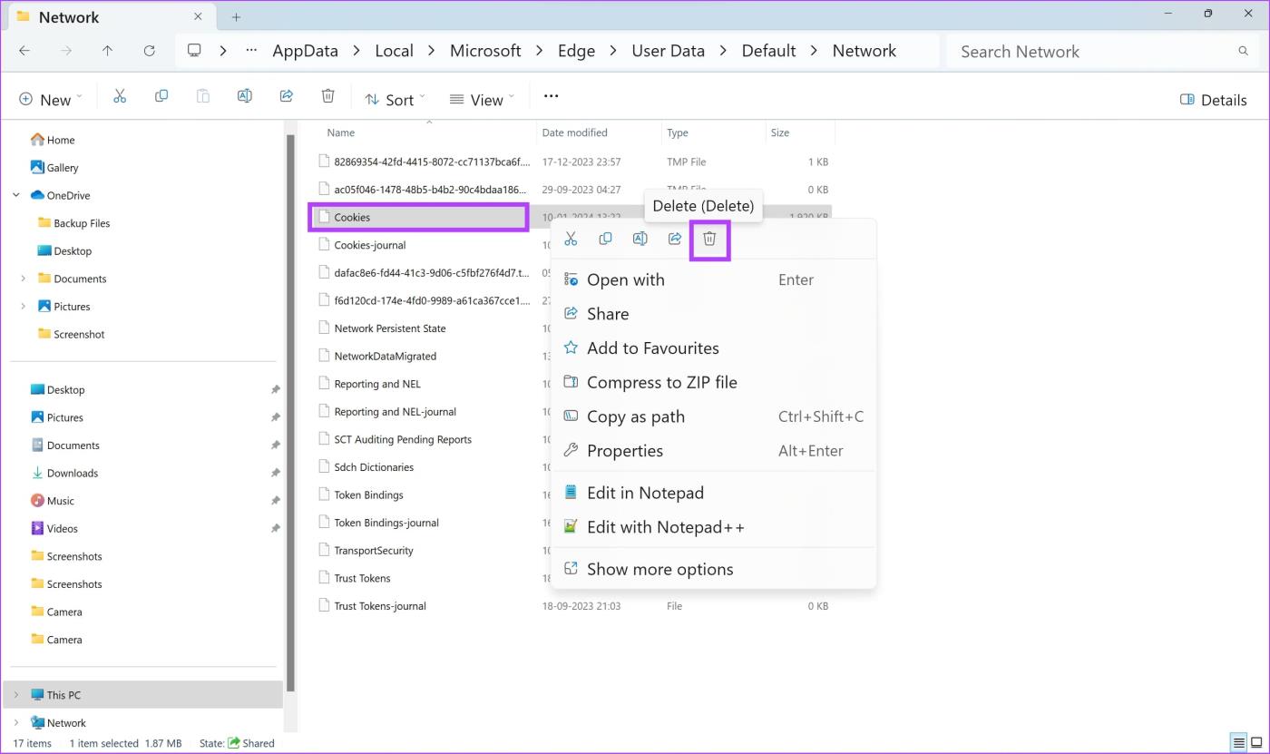 Comment vider le cache et les cookies sur Microsoft Edge