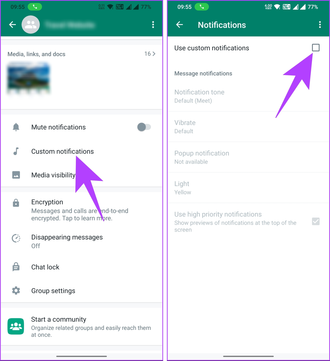 Comment désactiver définitivement les notifications du groupe WhatsApp