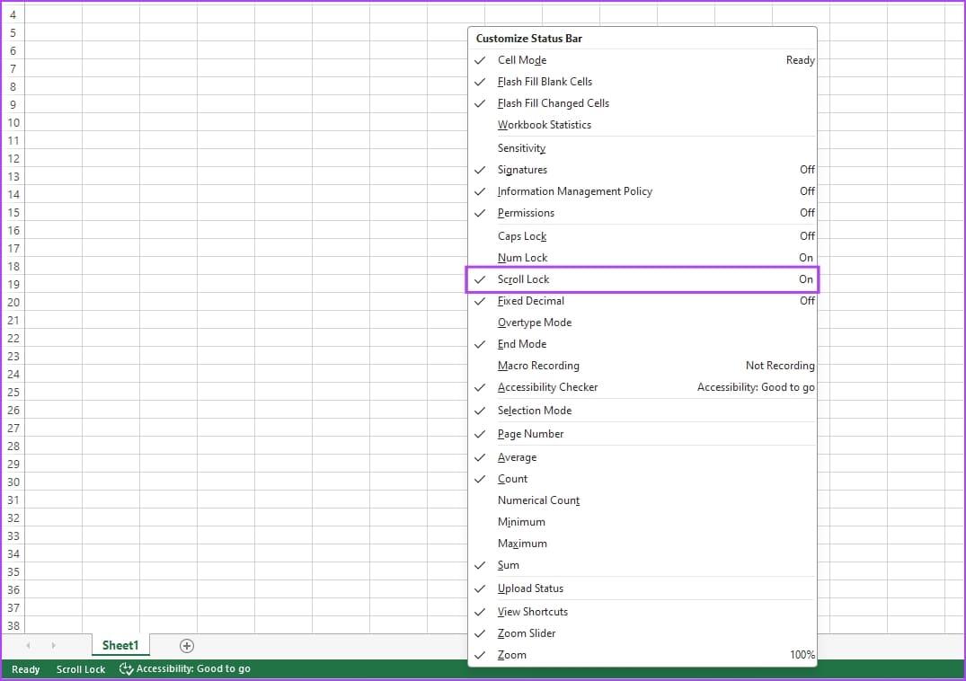 如何在 Windows 和 Mac 上的 Excel 中關閉捲動鎖定