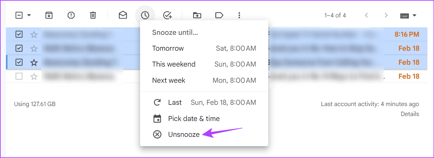 So verwenden Sie Snooze in Gmail auf Mobilgeräten und Desktops
