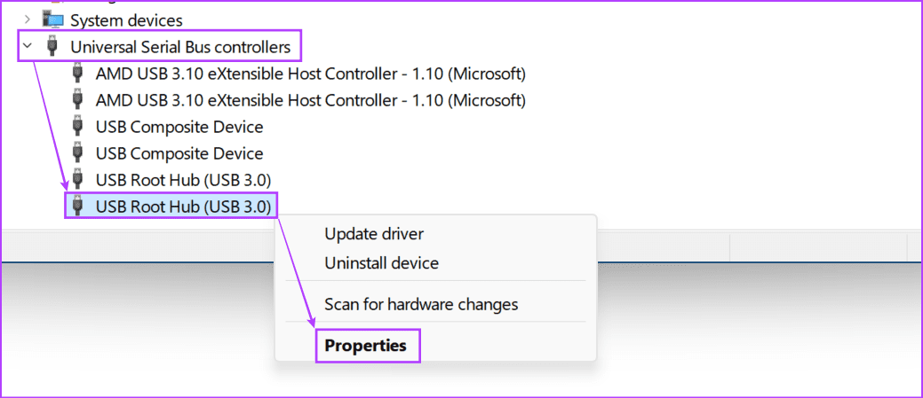 Comment désactiver la suspension sélective USB dans Windows 11