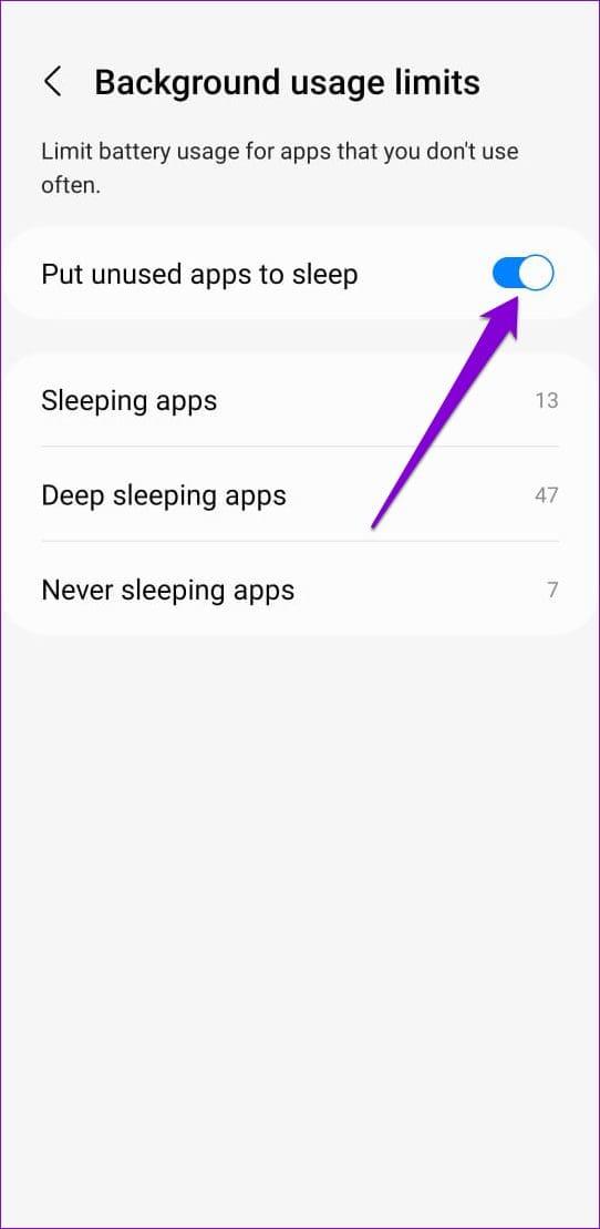 Cómo administrar aplicaciones para dormir en un teléfono Samsung Galaxy