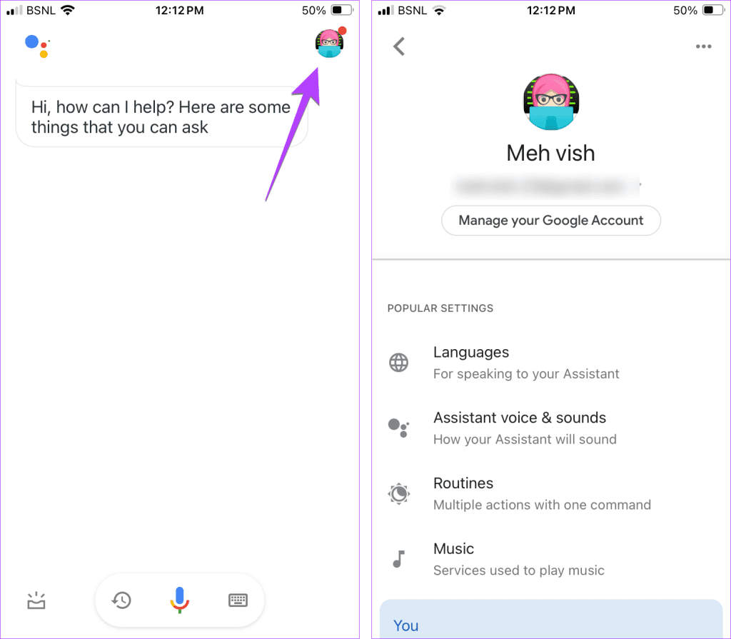 Comment ouvrir les paramètres de l'Assistant Google