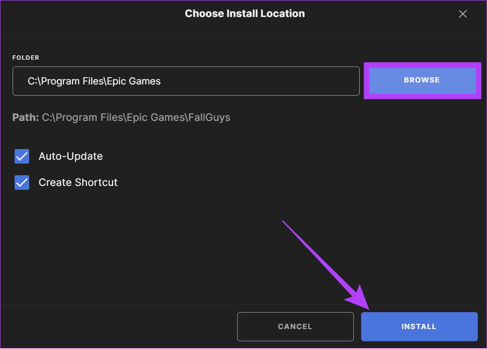 Cómo cambiar la ubicación de instalación de Epic Games en Windows