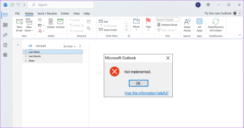 Die 6 wichtigsten Korrekturen für nicht implementierte Fehler in Microsoft Outlook für Windows