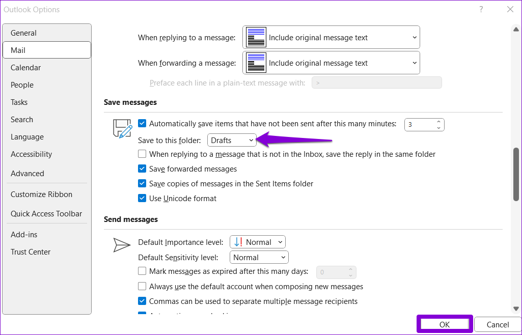 Las 6 mejores formas de arreglar Microsoft Outlook sin guardar borradores en Windows