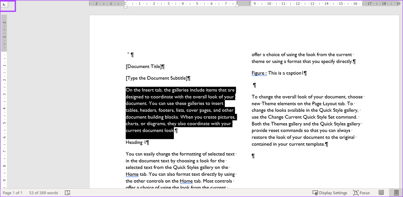 วิธีใช้ไม้บรรทัดใน Microsoft Word