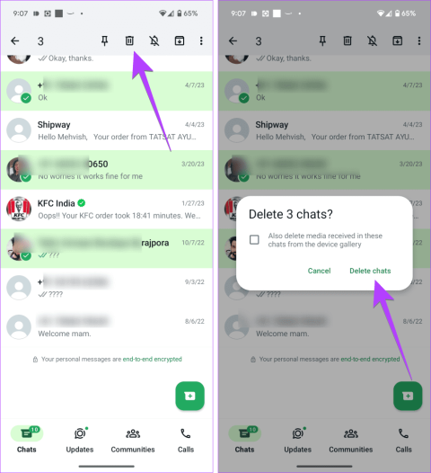 WhatsApp で複数またはすべてのチャットとメッセージを削除する方法