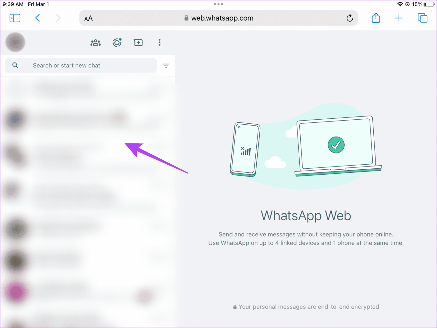 如何在等待官方應用程式期間在 iPad 上使用 WhatsApp