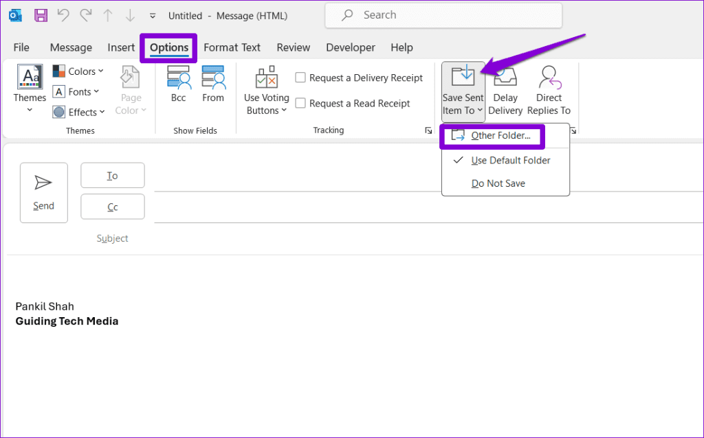 Windows용 Microsoft Outlook에 보낸 항목이 표시되지 않는 문제에 대한 상위 6가지 수정 사항