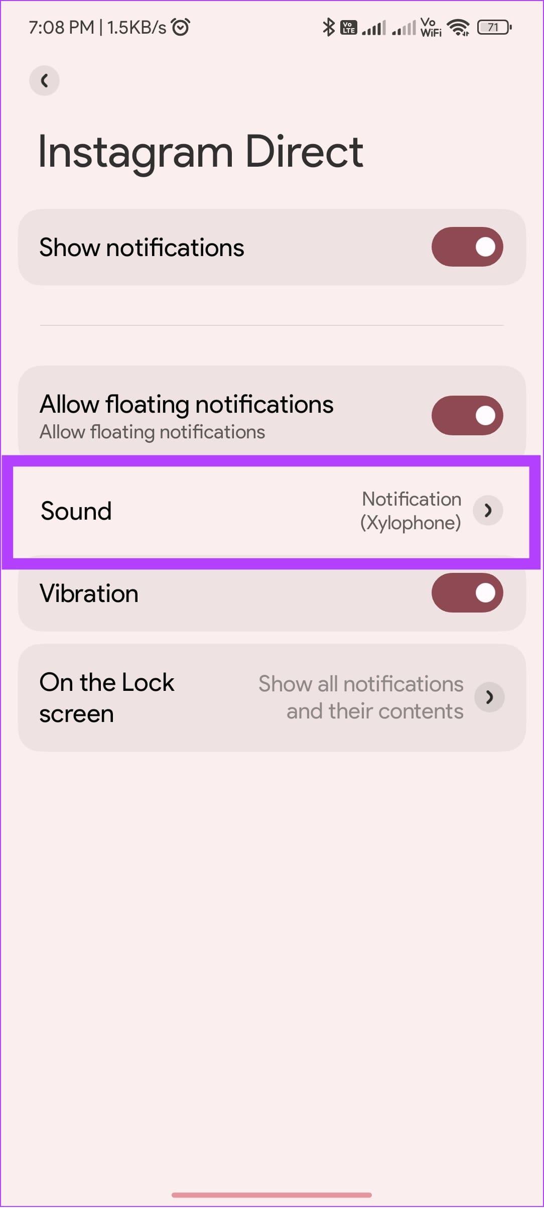 Cómo cambiar el sonido de notificación en Instagram