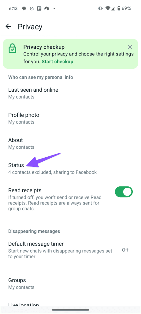 Como compartilhar automaticamente o status do WhatsApp como uma história do Facebook