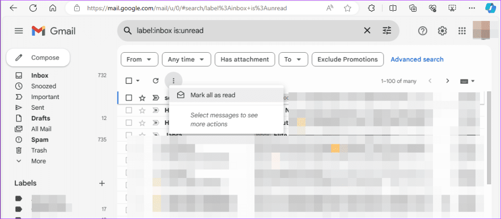 如何在 Gmail 中將所有電子郵件標記為已讀