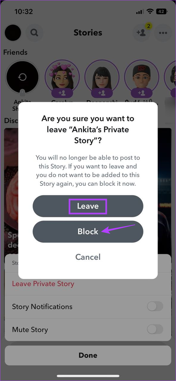 Snapchat のプライベート ストーリーから自分を削除できますか