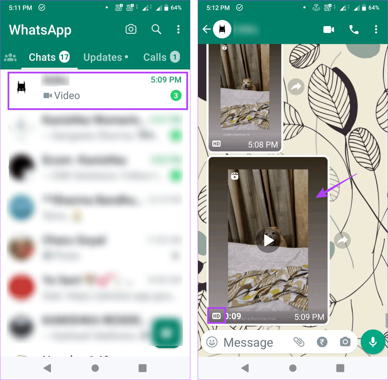 Cómo enviar fotos y vídeos HD en WhatsApp