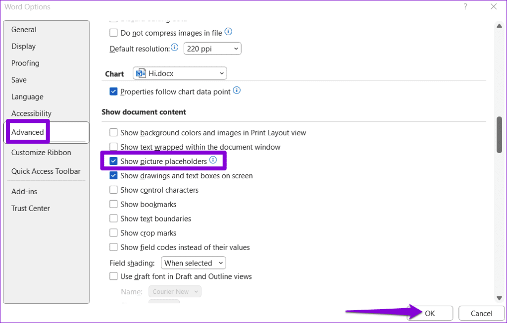 Las 7 soluciones principales para el error "Esta imagen no se puede mostrar actualmente" en Microsoft Word