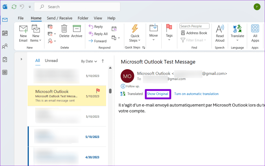 如何在 Microsoft Outlook 中翻譯電子郵件