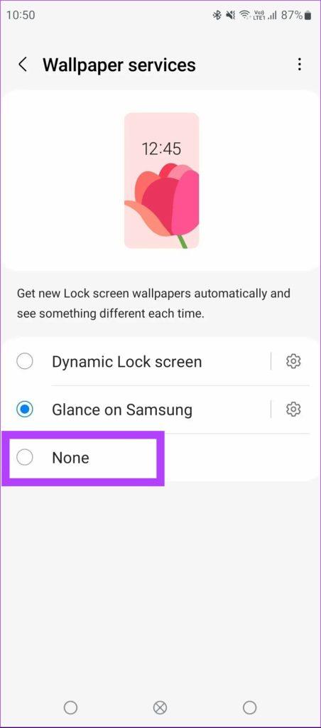 Come disattivare la schermata di blocco dinamico (o Glance) su Android