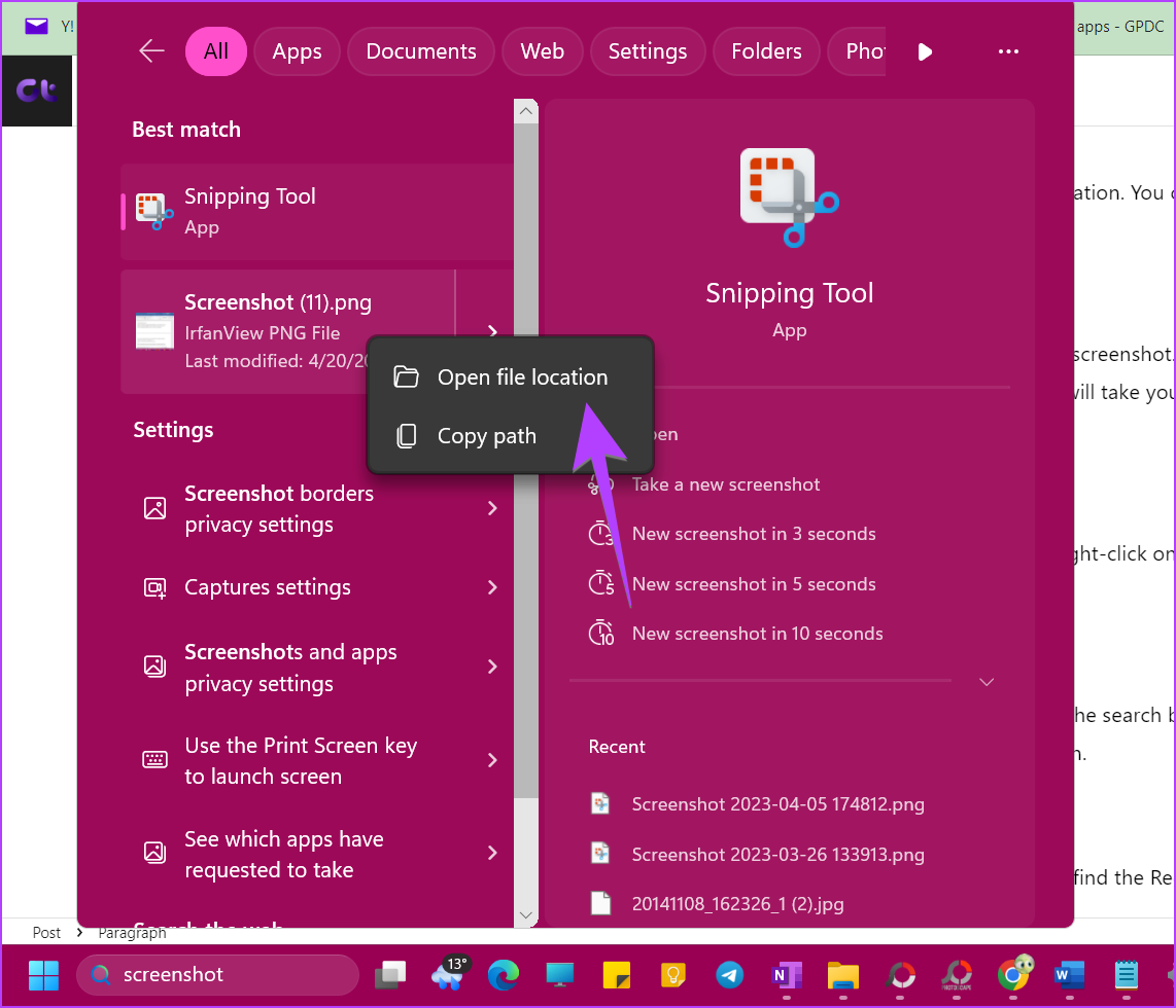 Dónde encontrar capturas de pantalla en Windows 11 y 10