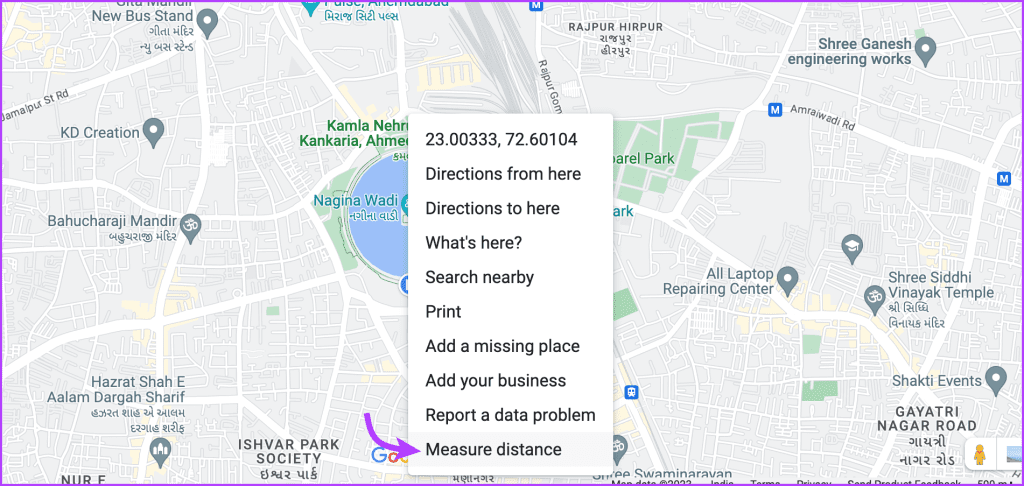 Como encontrar o ponto intermediário no Google Maps