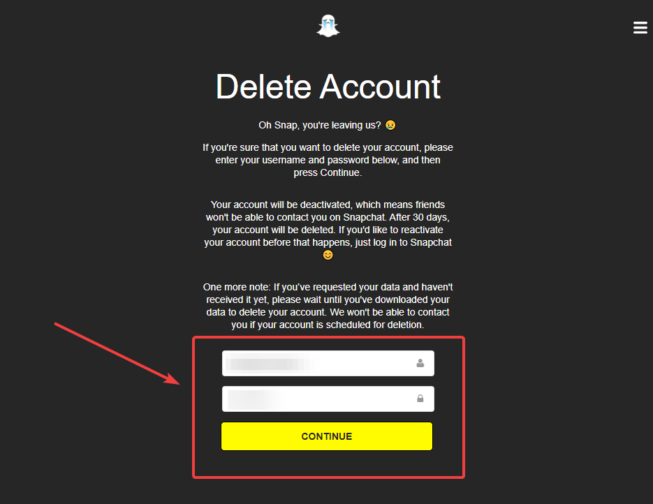 Cum să reactivați contul Snapchat: pași rapidi