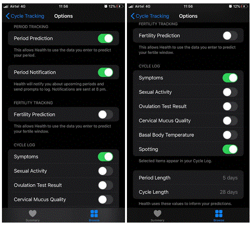 iOS13とWatchOS6でサイクルトラッキングを設定して使用するにはどうすればよいですか？