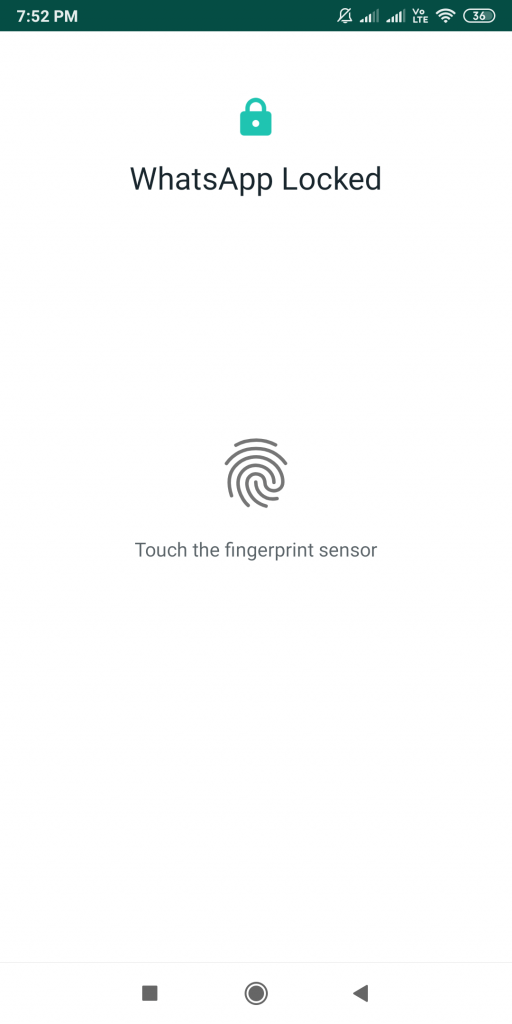 AndroidでのWhatsApp指紋ロックの更新