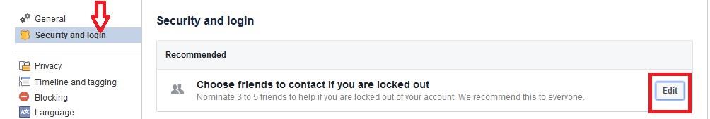 信頼できる連絡先でFacebookアカウントへのアクセスを回復する
