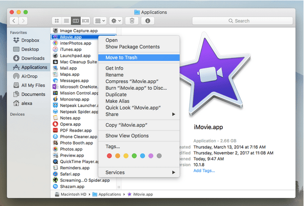 MacでiMovieを正しくアンインストールする方法