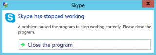 Perbaiki: Skype Terus Menerjang di Windows 10