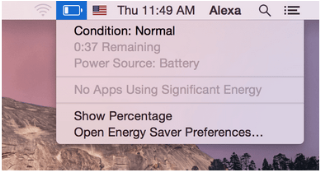 Como verificar o estado da bateria no MacBook