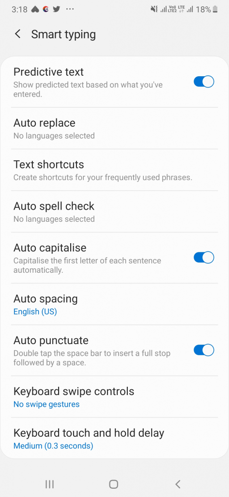 Cum să dezactivezi corectarea automată pe Android