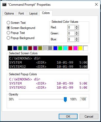 วิธีเปลี่ยนสีพรอมต์คำสั่งใน Windows 10, 8, 7