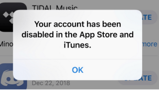 Sua conta foi desativada na App Store e no iTunes (corrigido)