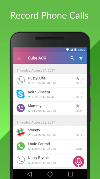 Avaliação do aplicativo: Call Recorder- Cube ACR