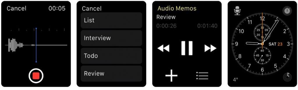 AppleWatchボイスレコーダーアプリは即座にメモを削除します
