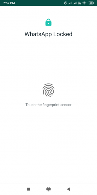 Actualizare WhatsApp Fingerprint Lock pe Android