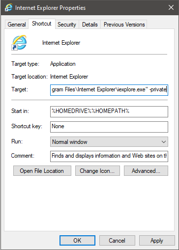 항상 시크릿 모드에서 브라우저를 여는 방법: Chrome, IE 및 Mozilla Firefox