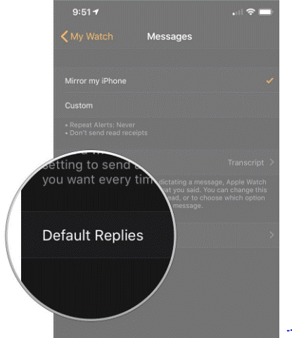 Как создать свой собственный ответ на сообщение для Apple Watch