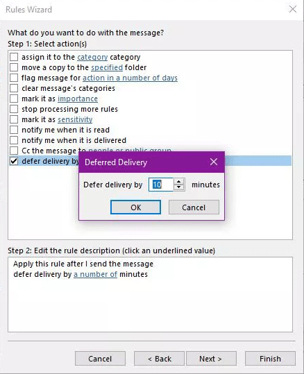 Cum să programați e-mailul pe Outlook