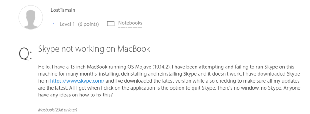why is skype not working on my mac