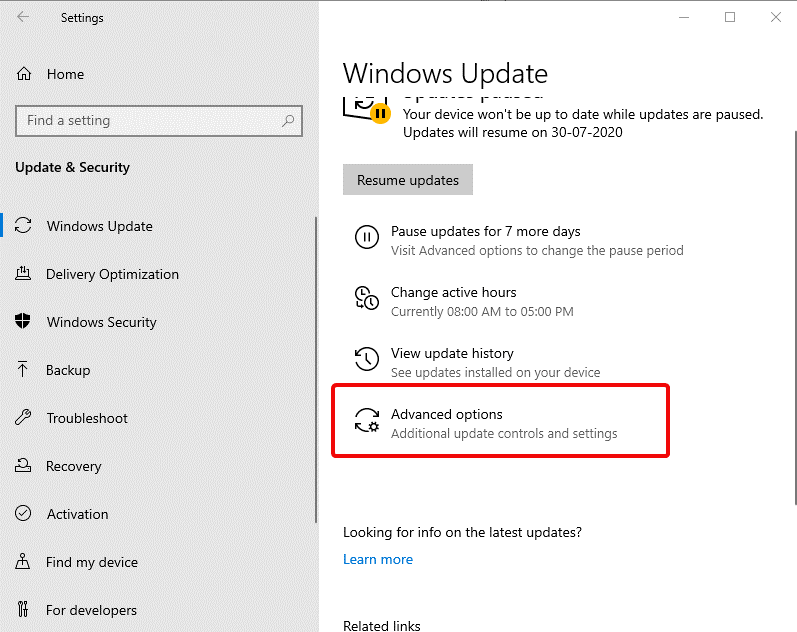 Correzione: Windows Update non può attualmente controllare gli aggiornamenti