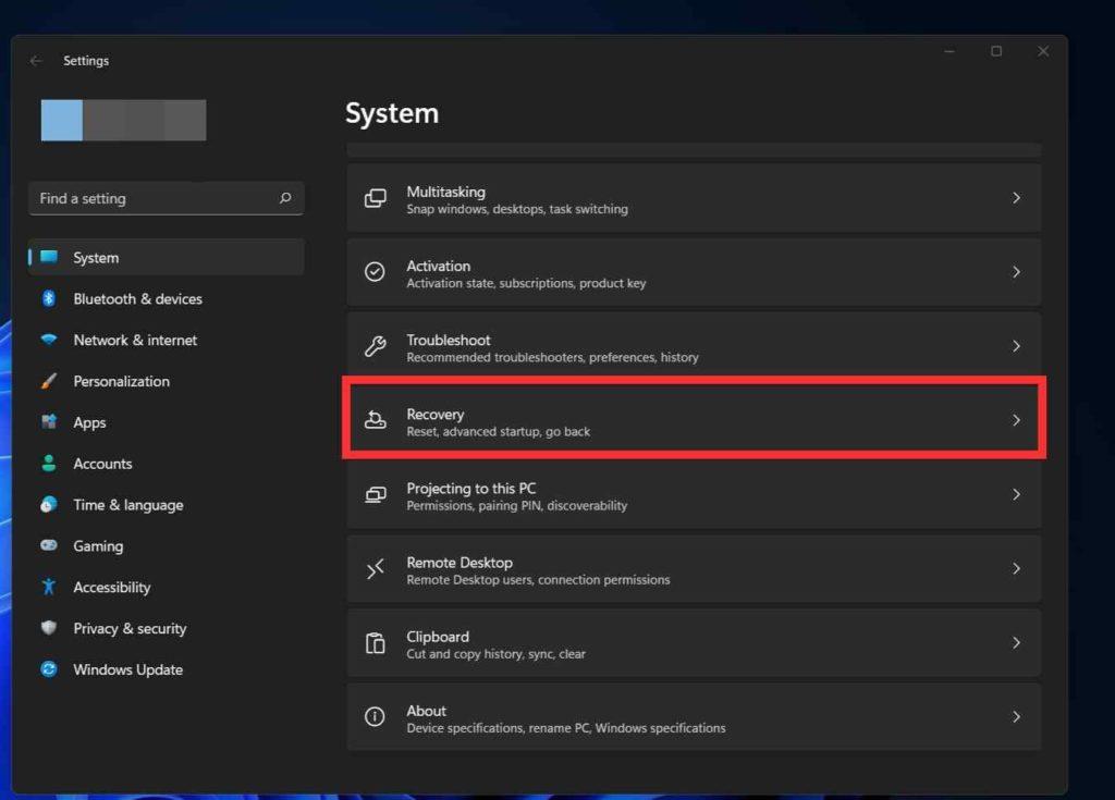 Cum să resetați din fabrică Windows 11