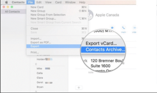 Étapes pour sauvegarder les contacts sur Mac