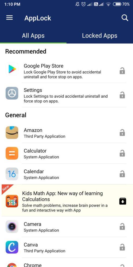 Como bloquear um aplicativo no Android usando o software App Locker?