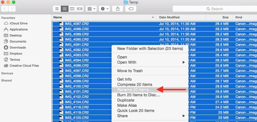 Cara Menamakan Semula Berbilang Fail Sekaligus Pada Mac