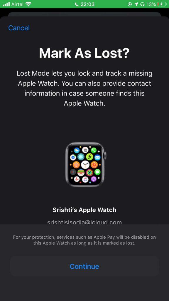 Как найти потерянные часы Apple Watch?