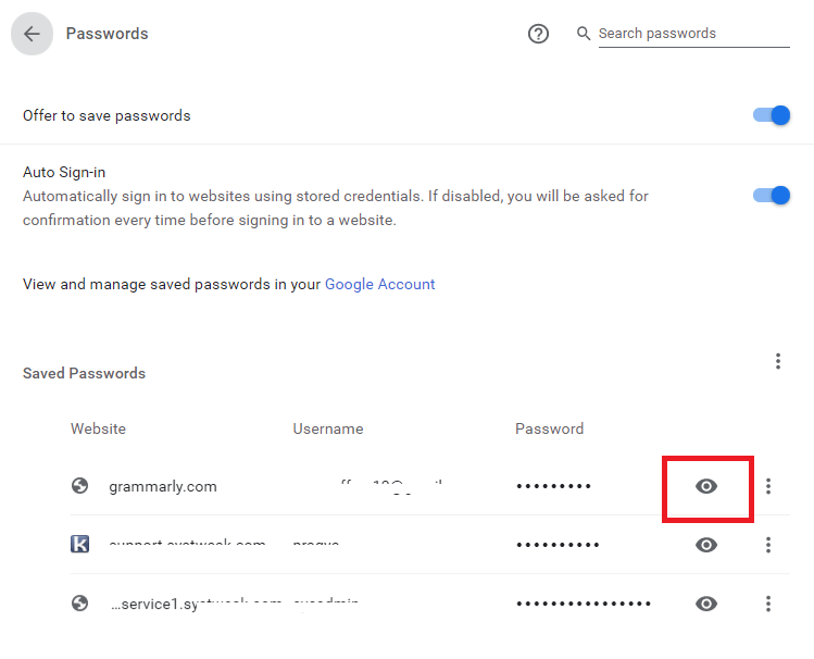 Come visualizzare le password salvate in Chrome